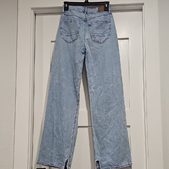 American Eagle Outfitters Blue Flare Wide Leg Jeans - Picture 3 of 12